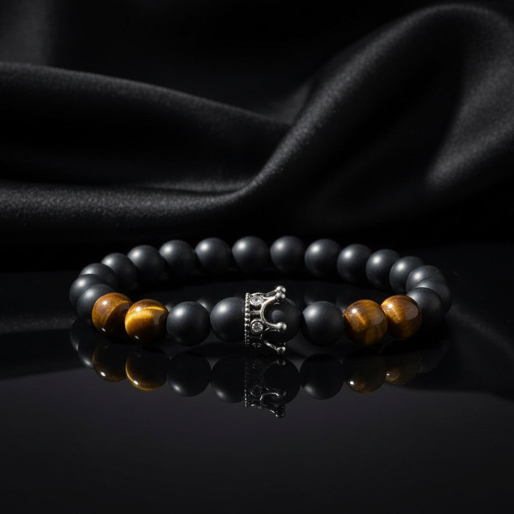 Handcrafted Agate & Tiger’s Eye Bracelet – Brown Stone Jewelr